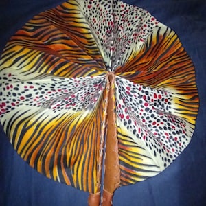 African print kente traditional fan