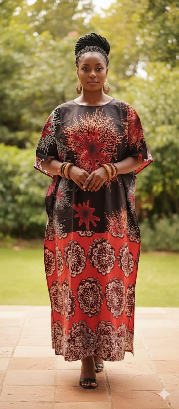 maxi kaftan dress uk Sarta Women's Tropical Floral Maxi Kaftan Dress in Hot Pink in Bright Pink
