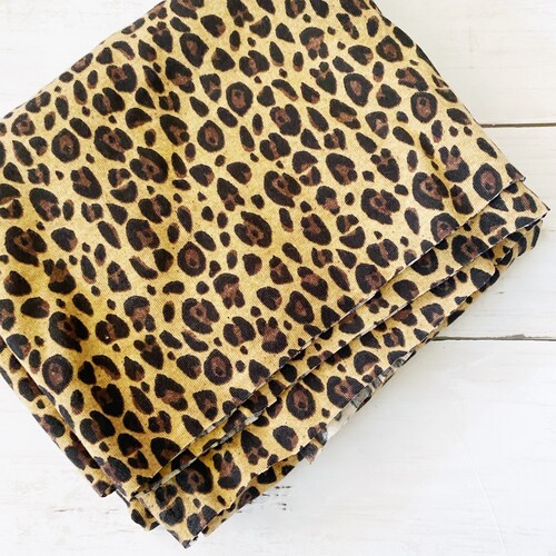 Leopard Print Jersey Knit Fabric Leopard Print Craft Fabric Etsy
