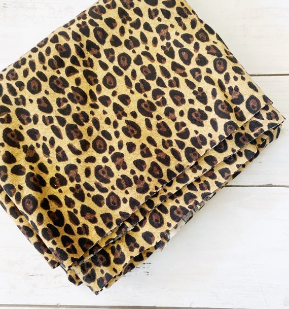 Leopard Print Jersey Knit Fabric Leopard Print Craft Fabric Fabric by the Yard Jersey Knit Fabric Soft Fabric Craft and Supplies Etsy