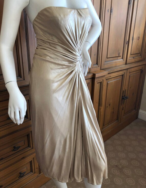 Christian Dior by John Galliano Vintage Gold Gath… - image 3