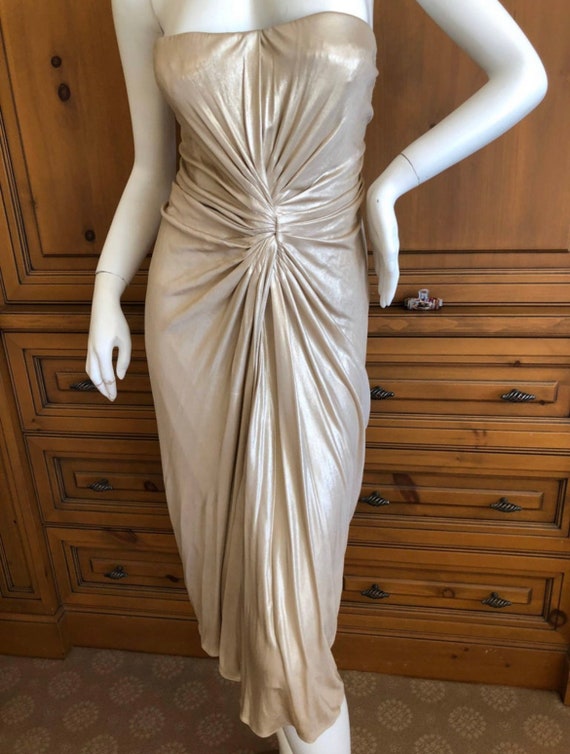 Christian Dior by John Galliano Vintage Gold Gath… - image 2