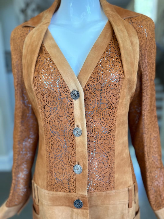Galliano Dior corseted lace jacket (2002) in beige