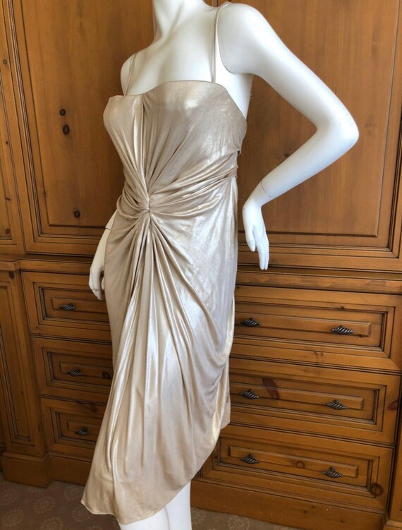 Christian Dior by John Galliano Vintage Gold Gath… - image 5