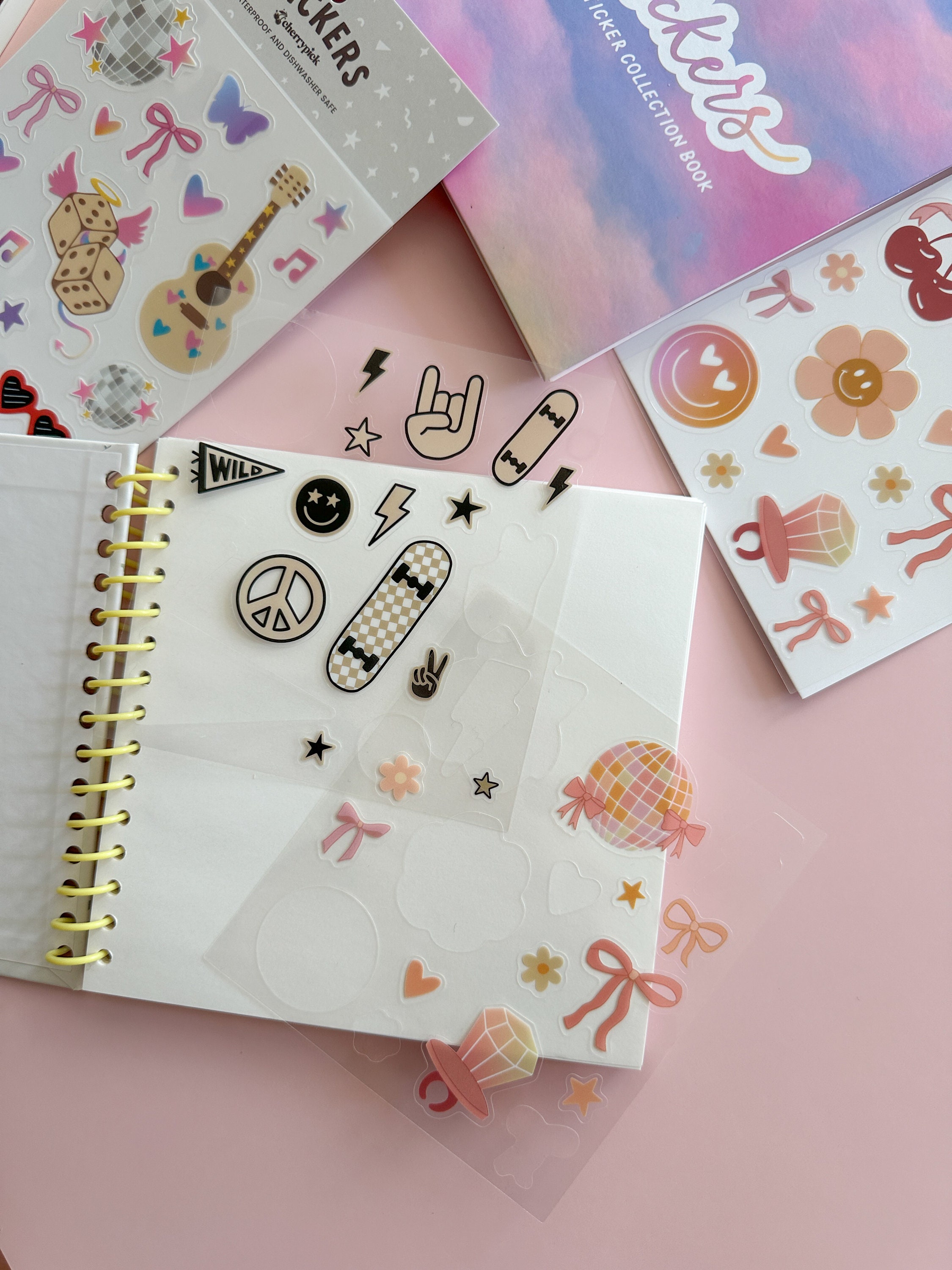 Sticker Sheets Boyish Boyhood Waterproof Sticker Sheet | Smiley Face Lightning Bolt ...