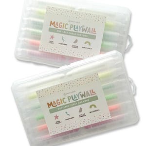 Dustless Chalk Crayons (Box of 12) - Compatible with Magic Playwall