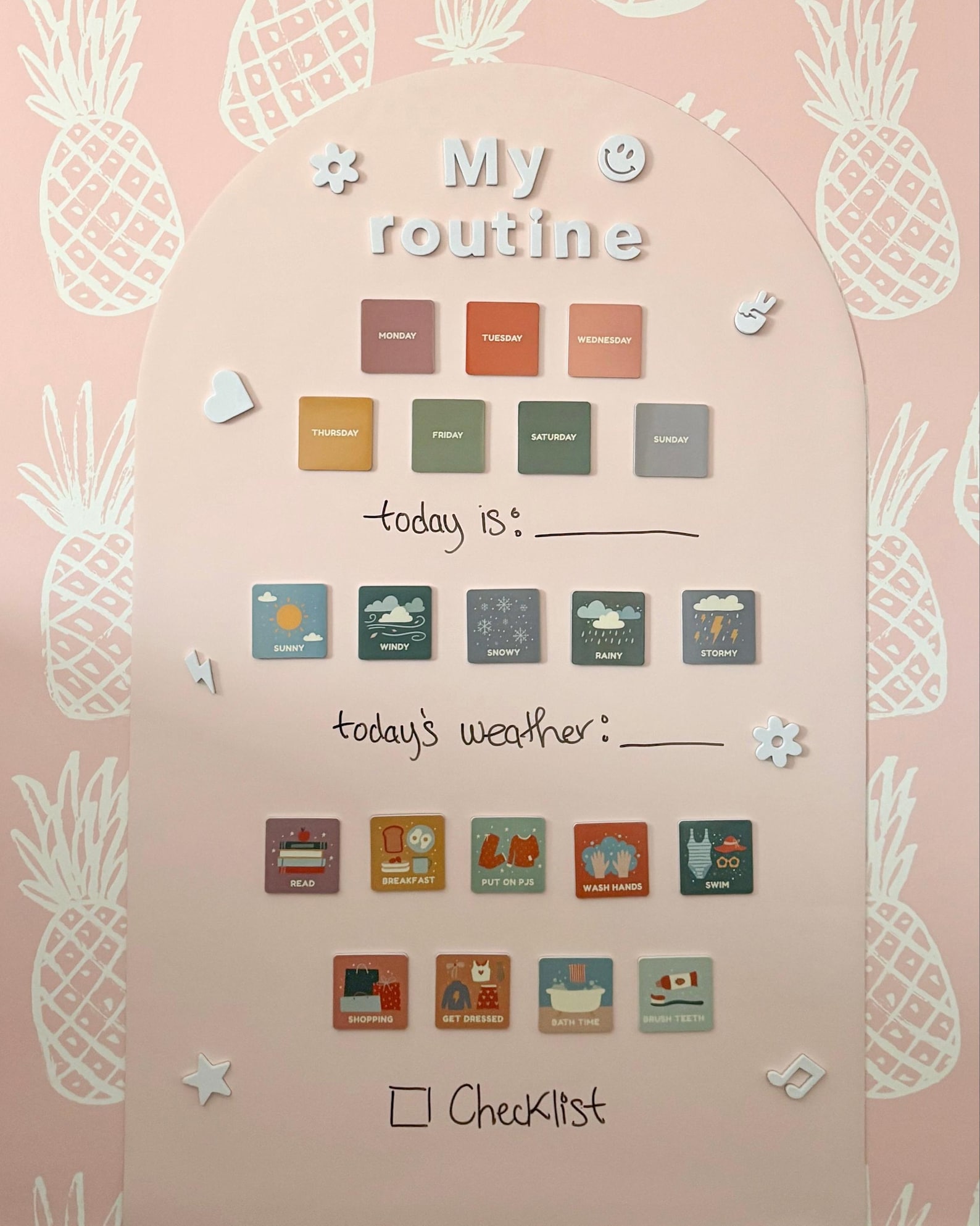 Kmart Routine Chart Routine Magnets for Kids – Daily Visual Schedule for Toddlers and Kids ...