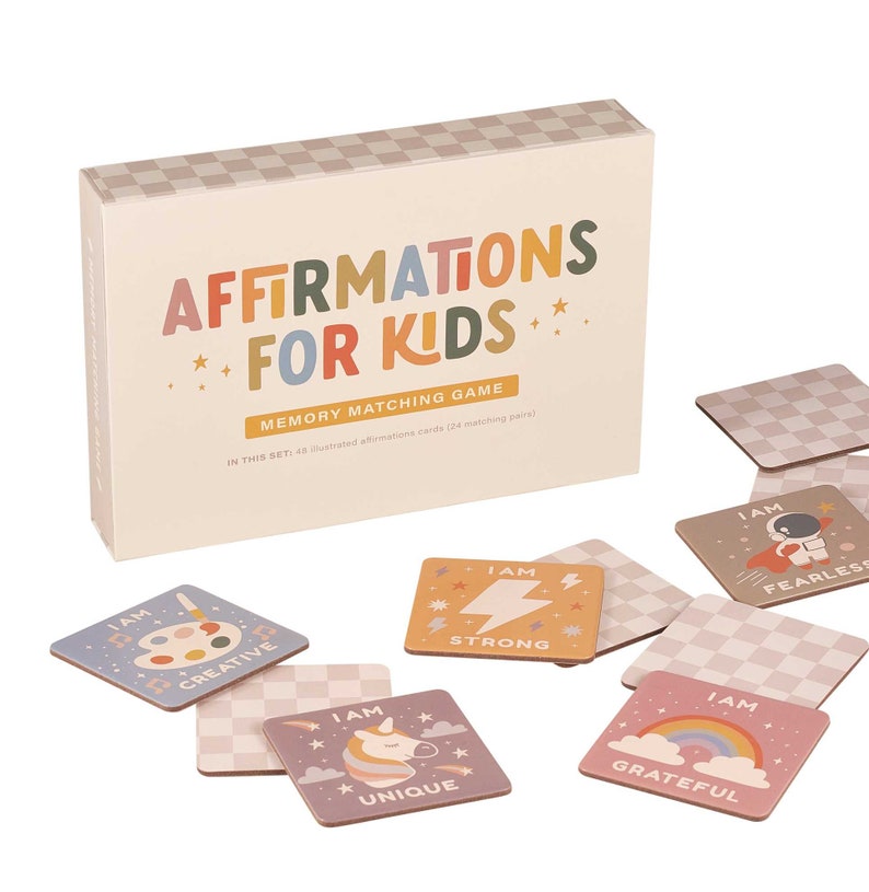 Affirmations for Kids Memory Matching Game | I Am Positive Affirmations ...