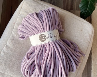 Bobbiny Lavender 9mm Braided Cord (108 yards) / Purple / Crochet