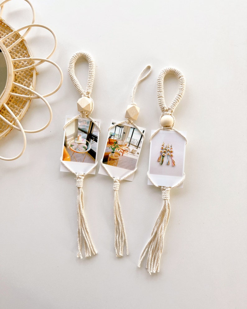 Macrame Single Polaroid Photo Holder / Polaroid Photo Hanger / Etsy