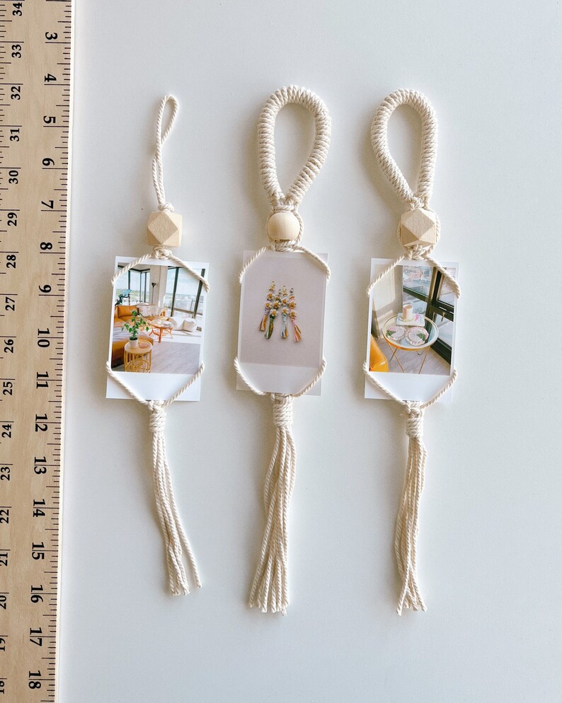 Macrame Single Polaroid Photo Holder / Polaroid Photo Hanger / Etsy