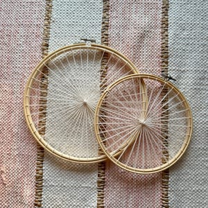 Warped Round Weaving Loom / Weaving Loom / Round Weaving Loom /Weaving Supplies / Weaving Kit / DIY Supplies / Beginner Weaving