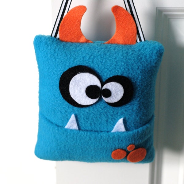 Monster Tooth Fairy Pillow- Blue