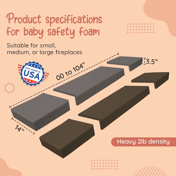 Baby Safety Foam Soft Seat Edge Cushion Fireplace Hearth Guard Bumper Pad  Child Proof Padding 