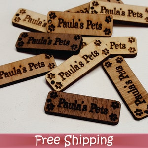 50 aangepaste hout Tags-1,5 "x. 5" single hole-laser gesneden & gegraveerd (T-0011)