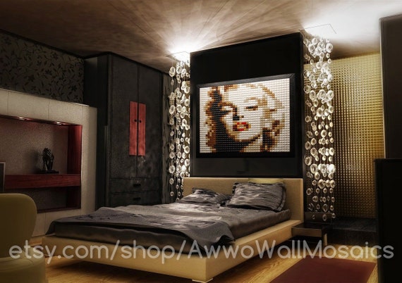 Marilyn Monroe Mosaic Wall Art Wall Decor Bedroom Mosaic For Etsy