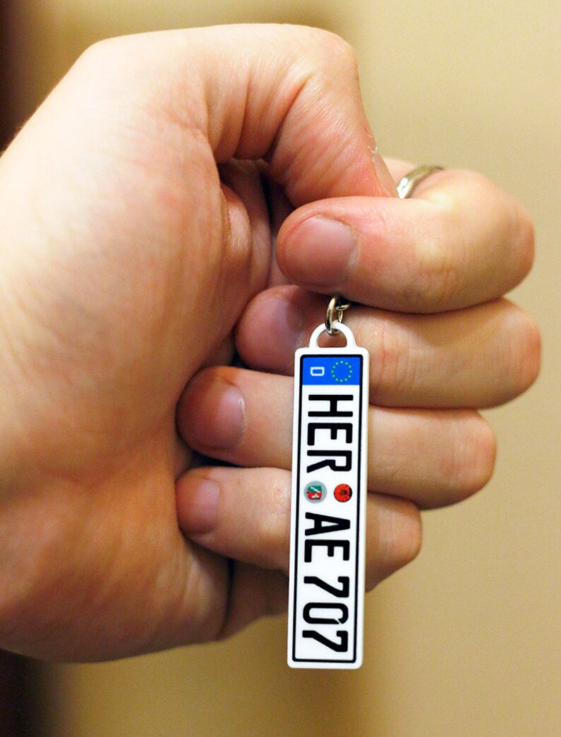 Mini copy license plate keychain car accessory key chain Etsy