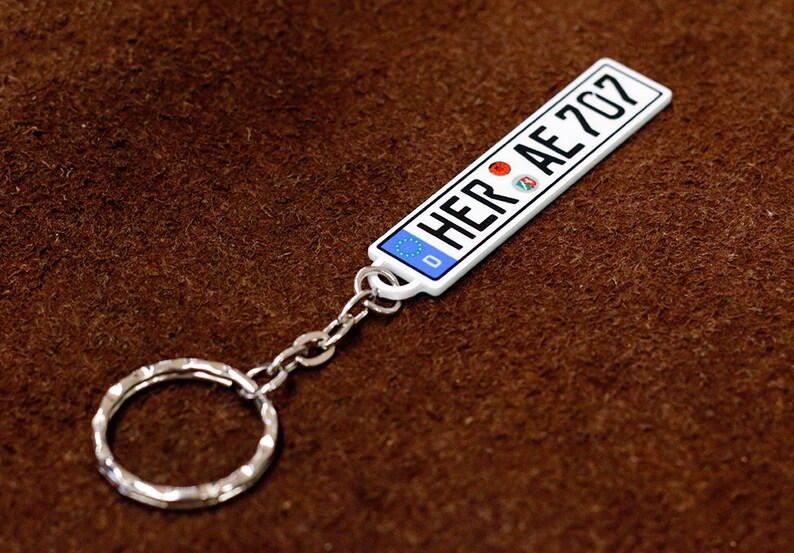 Mini copy license plate keychain car accessory key chain Etsy