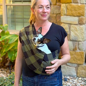 Draagdoek draagdoek | Kleine hond, puppy, kat, kitten of konijn | Crossbodytas voor huisdieren | Draagdoek voor huisdieren | Gebruik tijdens wandelingen, trektochten, fietsen en winkelen