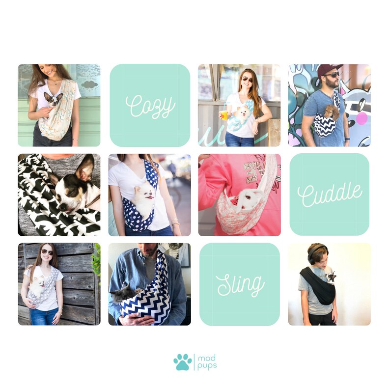 Dog Sling Carrier Safely Carry Your Small or Medium Size Dog Etsy