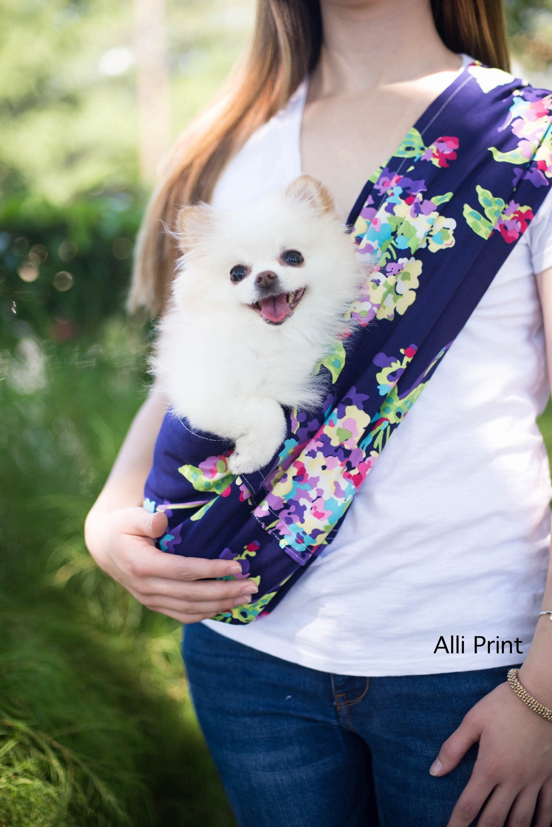 Dog Sling Carrier, Safely Carry Your Small or Medium Size Dog, Puppy