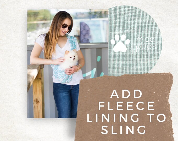 Add Fleece Lining to Your Sling Pet Carrier Perfect for Winter Keep