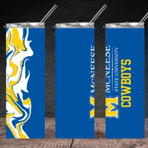 University of Louisiana, McNeese 20 oz skinny tumbler sublimation download