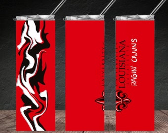 University of Louisiana, Lafayette 20 oz skinny tumbler sublimation download