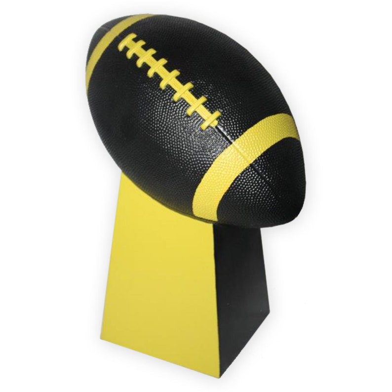 Football cremation urn that can be painted in colors of your choice.  The perfect memorial for your football fan.