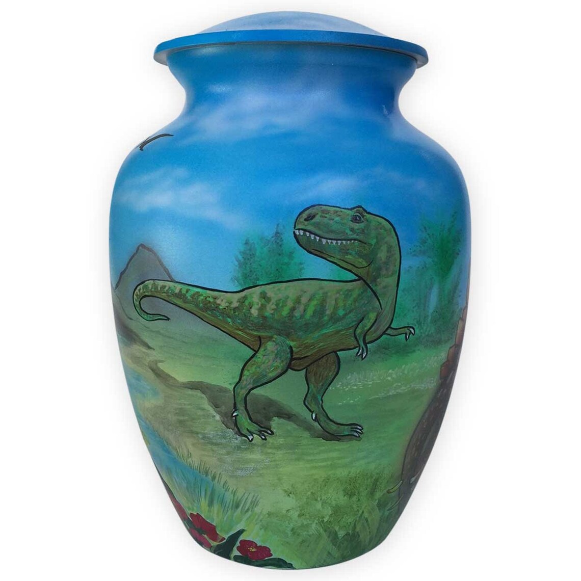 Dinosaur Urn Jurassic Memorial T-rex Urn Hand Painted Child | Etsy