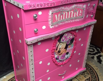 pink dresser for little girl