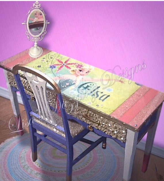 Elsa Elsa Decor Frozen Birthday Girls Furniture Kids Room Decor Girl Girls Desk Kids Desk Girls Bedroom Decor Childrens Desk