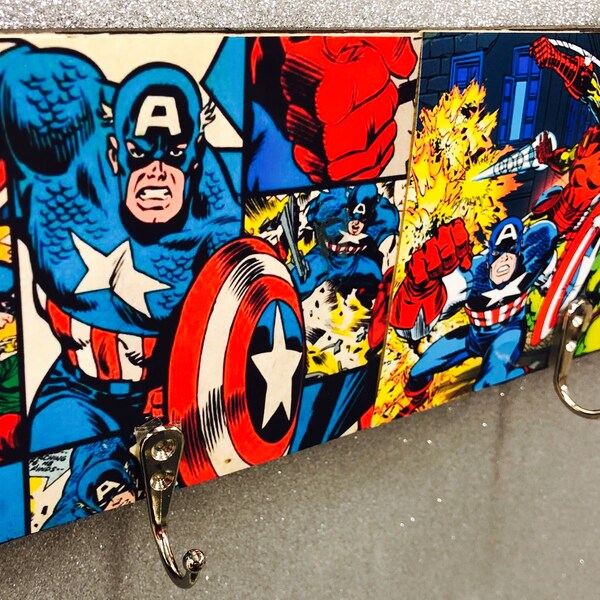 Super hero decor - super hero birthday - super heros - kids room decor - kids towel racks - kids towel holders - kids bathroom decor - Boys