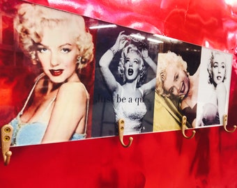 Marilyn Monroe - Marilyn Monroe decor - Marilyn Monroe art - bathroom towel racks - elvis presley - audrey hepburn - jewelry hanger