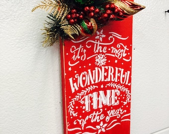 Christmas signs - wood christmas signs - christmas decor - farmhouse christmas decor - its the most wonderful time of the year - rustic chri