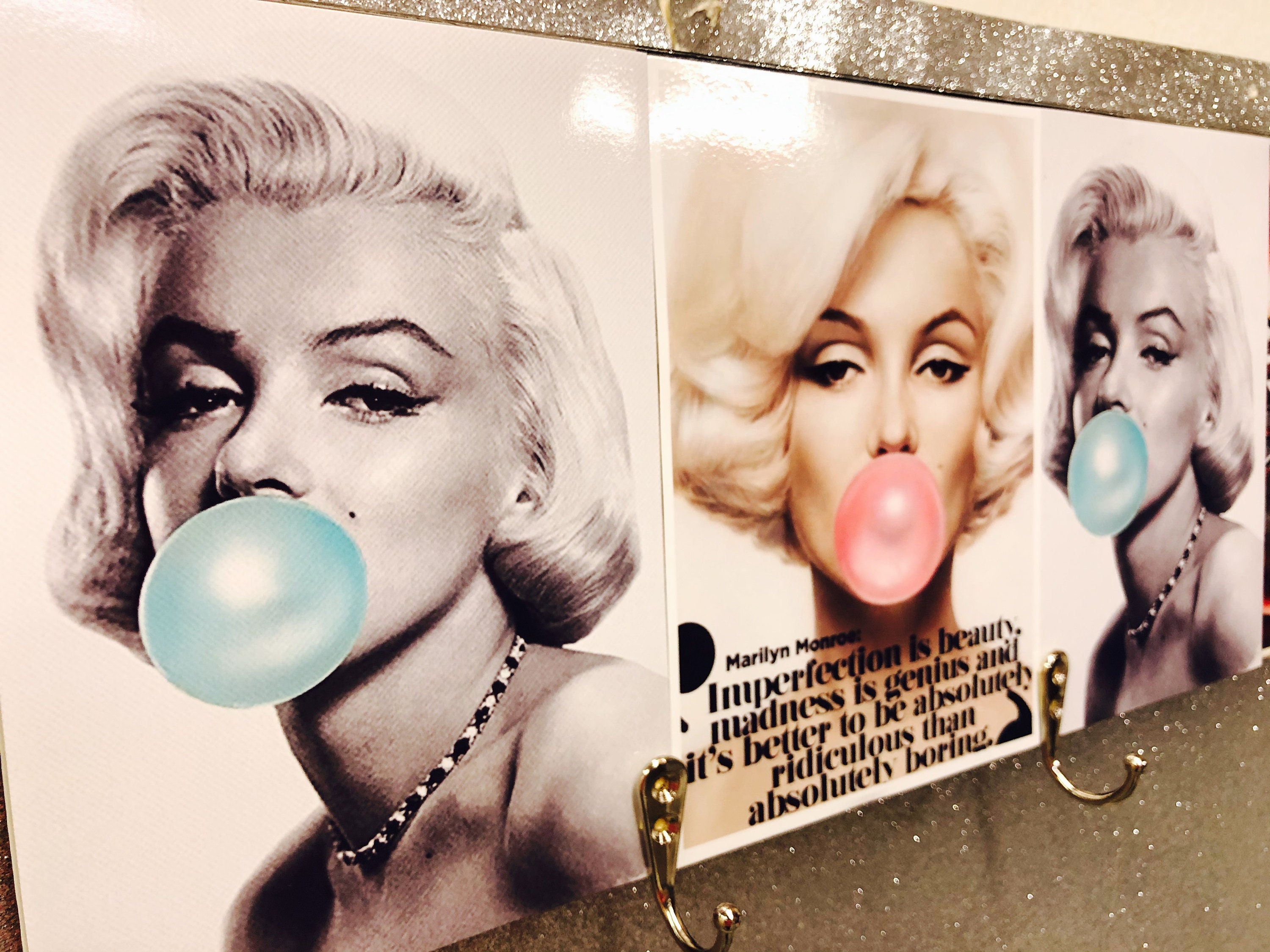 Marilyn Monroe - Marilyn Monroe Decor - Marilyn Monroe Gifts - Marilyn Monroe Art - Elvis Presley - Audrey Hepburn - towel Racks - Bedroom D