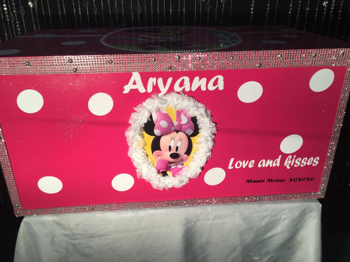 Minnie mouse toy boxes Minnie Mouse birthday kids Etsy