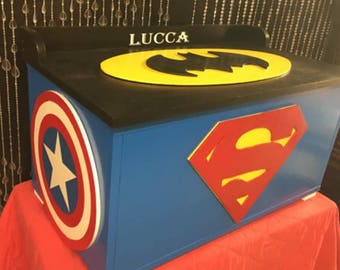 Super hero decor  - toy boxes - toy chests - girls toy boxes - childrens furniture - super heros - kids toy boxes  - girls room decor - boys