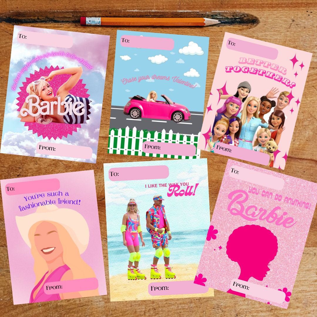 Barbie, Barbie Movie Printable Valentines for Kids, School, Valentine