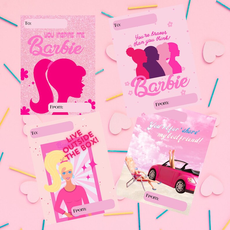 Barbie, Barbie Movie Printable Valentines for Kids, School, Valentine ...