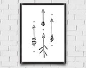 Arrow, instant download, Poster, Arrow Wall art, Home decor, Motivational Poster, Wall art, Scandinavian print