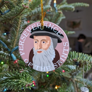 John Knox Christmas Ornament | Reformation Christmas | Reformed Gift | John Calvin Christmas | 1517 Christmas | Theology Nerd Gift
