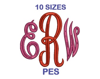 Empire Monogram Embroidery Font Set - 10 Sizes - PES Format Embroidery Alphabet - Embroidery Letters - Machine Embroidery Designs Patterns