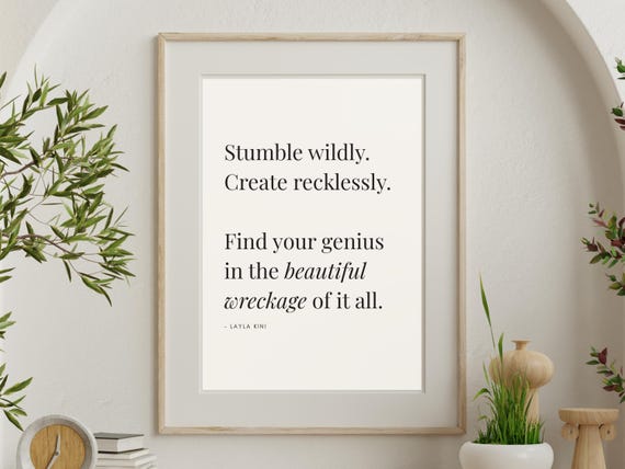 → View on Etsy: Stumble Wildly Quote Print | Minimalist Typography Art (Digital Print) Stumble Wildly Quote Print | Minimalist Typography Art (Digital Print)