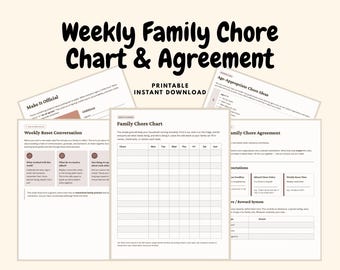 Family Chore Chart & Agreement (Printable PDF)