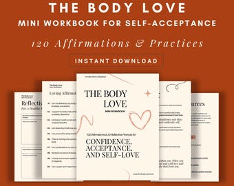 Body Affirmations Self-Love Workbook | 100 Affirmations & 20 Self Reflection Prompts (Digital Download)