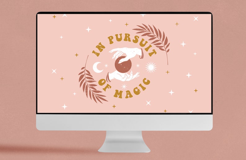 Trendy Desktop Wallpaper Background, You Are Magic, Digital Download