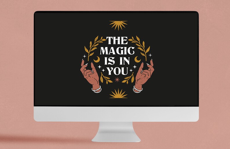 Trendy Desktop Wallpaper Background, You Are Magic, Digital Download