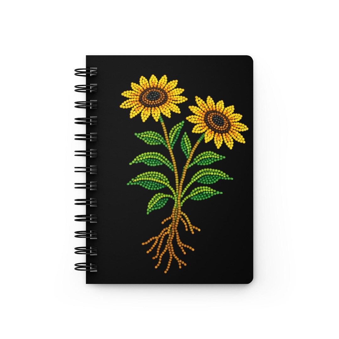 Sunflower Beadwoek Spiral Bound Journal - Etsy