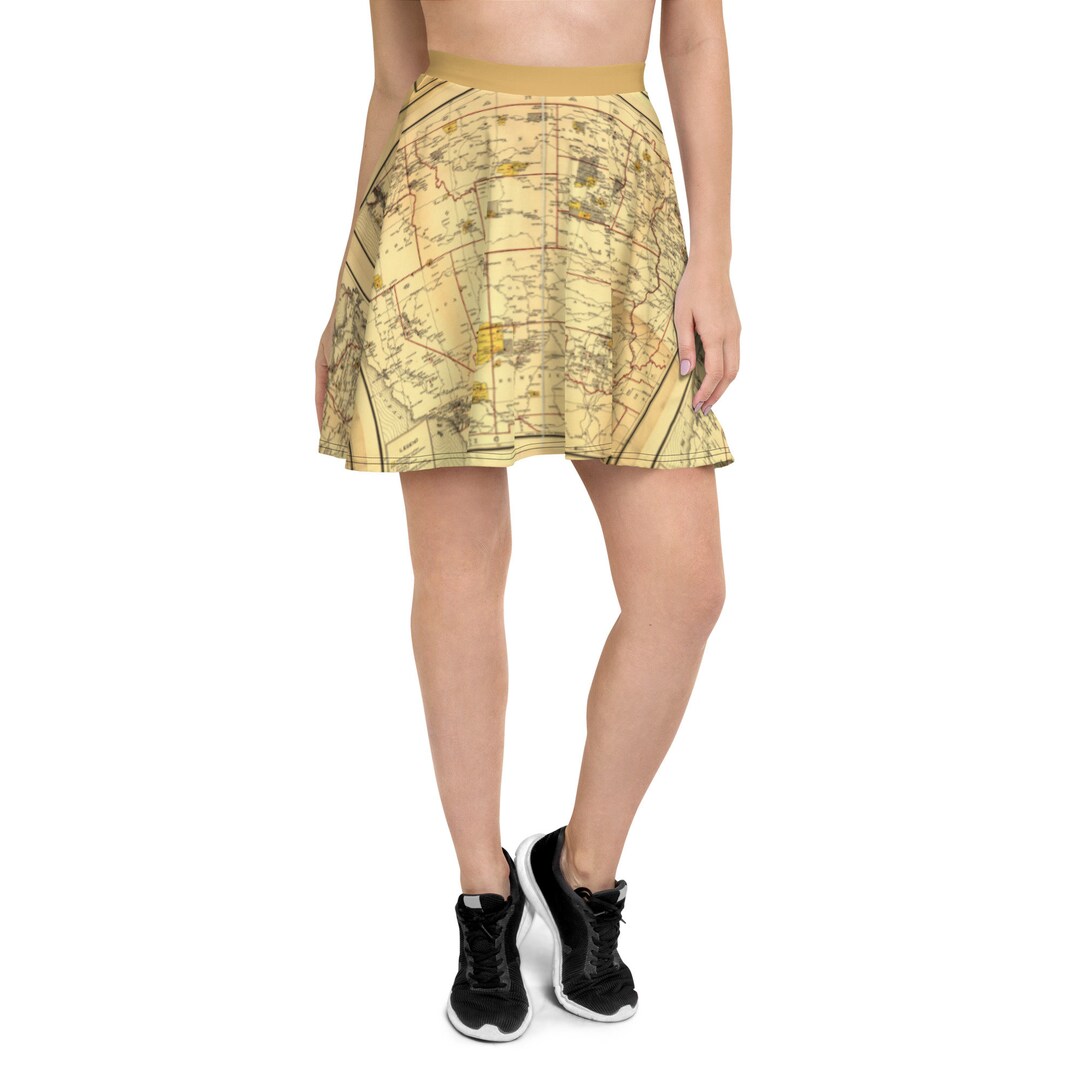 1923 Indian Reservations West of the Mississippi River - Clara Skirt - Etsy